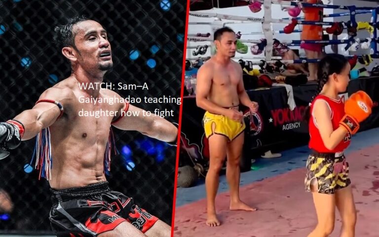 WATCH: Sam-A Gaiyanghadao teaches his daughter how to fight in front of the camera