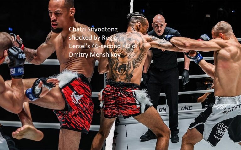 Regian Eersel knocked out Dmitry Menshikov in 46 seconds, which left Chatri Sityodtong astounded.