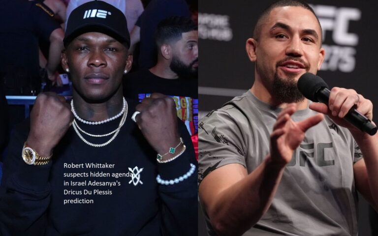 Robert Whittaker has a hunch that Israel Adesanya’s forecast about Dricus Du Plessis conceals some other information.