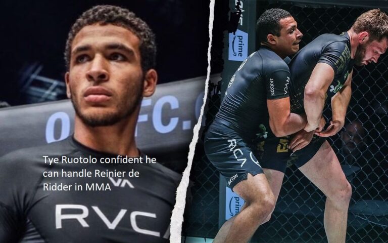 In the sport of mixed martial arts, Tye Ruotolo is certain that he will be able to prevail over Reinier de Ridder.
