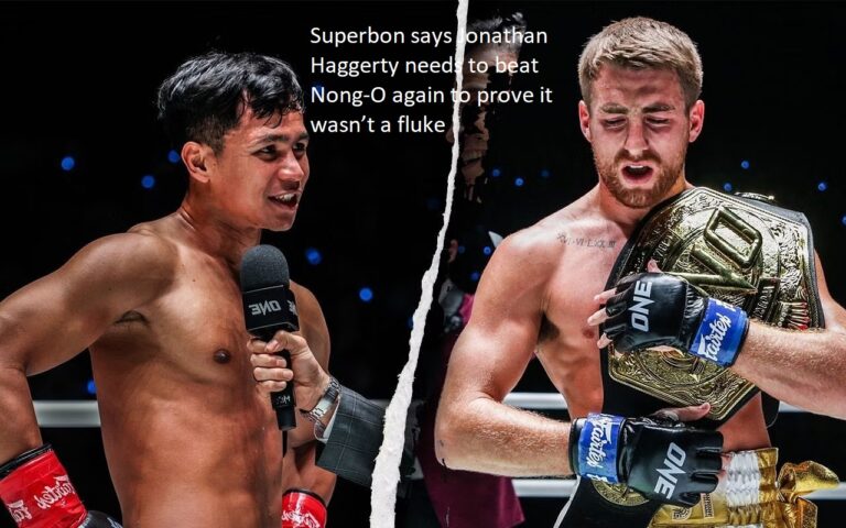 According to Superbon, Jonathan Haggerty needs to win against Nong-O once again to demonstrate that their first matchup wasn’t a fluke.