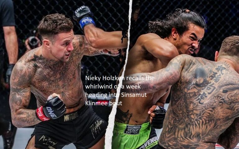 The week leading up to Nieky Holzken’s fight with Sinsamut Klinmee was a whirlwind, as Nieky Holzken recalls.