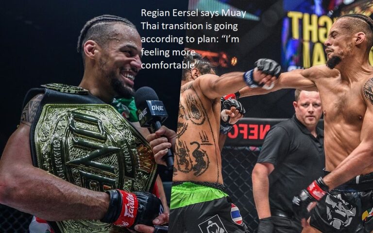 The shift to Muay Thai, according to Regian Eersel, is proceeding according to plan: “I’m getting used to this new environment.”