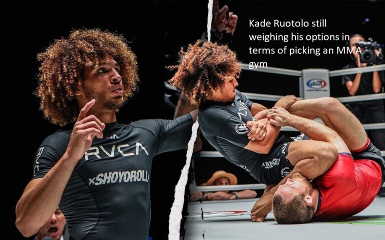 When it comes to choosing an MMA gym, Kade Ruotolo is still considering all of his alternatives.