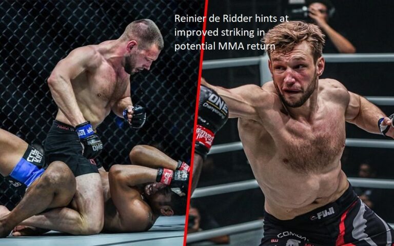 Reinier de Ridder suggests that he has improved his striking for his possible return to MMA.