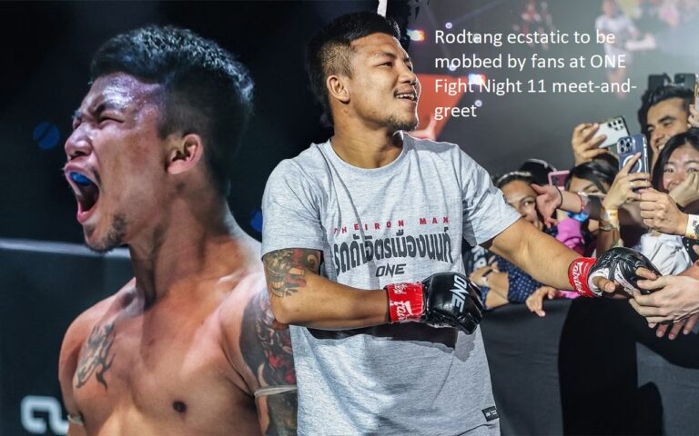 At the meet-and-greet for ONE Fight Night 11, Rodtang was overjoyed to be surrounded by fans.