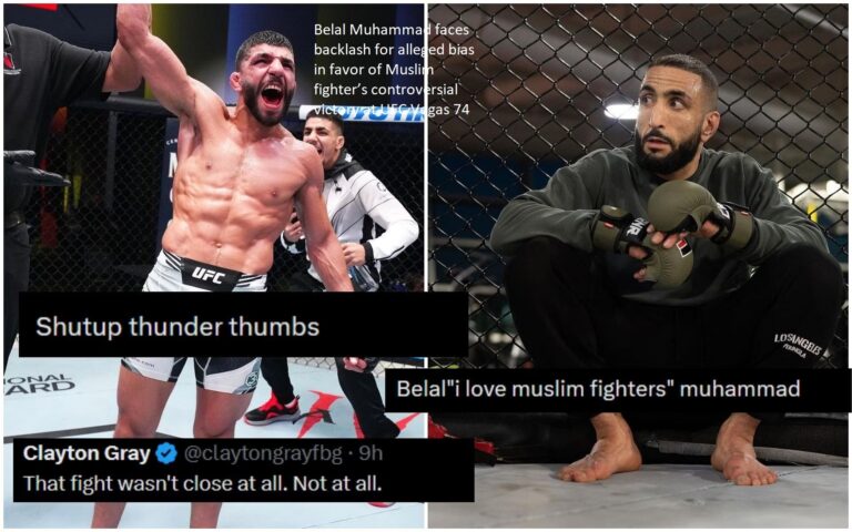 The disputed victory of a Muslim fighter at UFC Vegas 74 has brought criticism to Belal Muhammad, who is being accused of favoritism toward the winner.