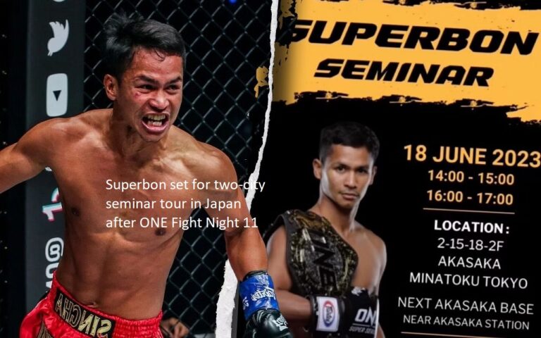 After ONE Fight Night 11, Superbon will be going on a seminar tour in Japan, stopping in two cities.