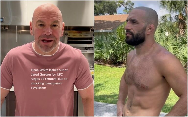 Dana White lashes out at Jared Gordon for the withdrawal of UFC Vegas 74 due to the unexpected news about the ‘concussion’