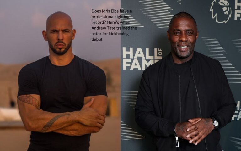 Is there any record of Idris Elba competing in professional bouts? This is when Andrew Tate began training the actor for his debut in kickboxing.