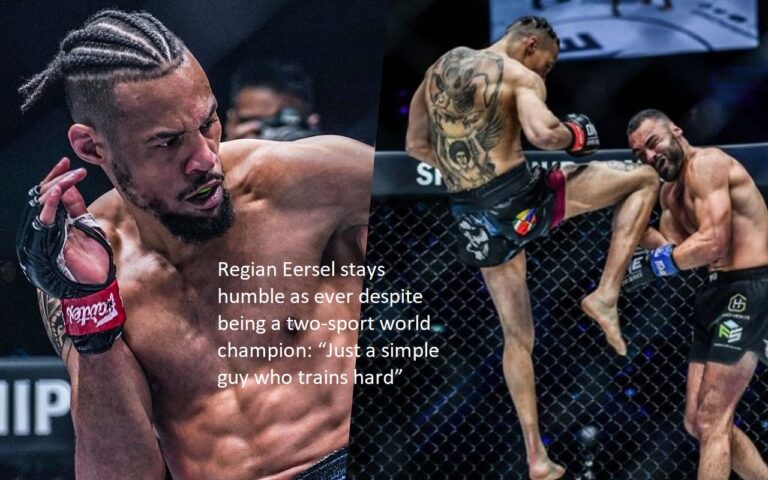 Despite being a world champion in two different sports, Regian Eersel has never lost his modesty: “Just a regular guy who puts in a lot of work in the gym.”