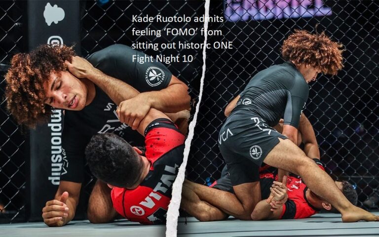 Kade Ruotolo acknowledges having ‘FOMO’ after missing the historic ONE Fight Night 10 event.