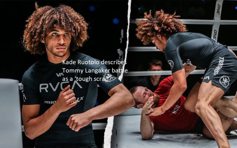 The fight between Tommy Langaker and Kade Ruotolo is described by Kade as a “tough scrap.”