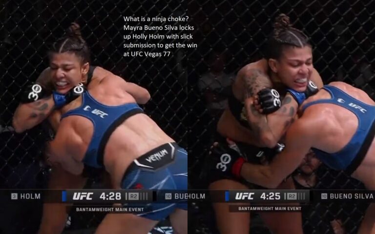 How does one perform a ninja choke? At UFC Vegas 77, Mayra Bueno Silva successfully submitted Holly Holm with a smooth lockup to take home the victory.