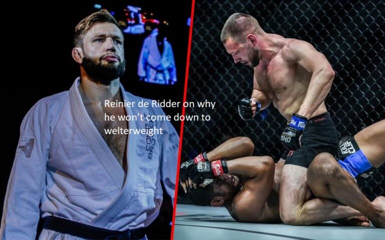 Reinier de Ridder on why he won’t come down to welterweight