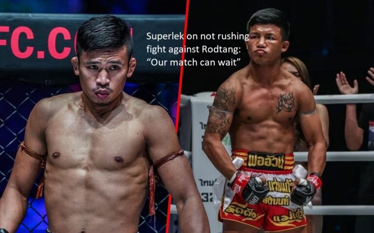 “Our match can wait,” Superlek said, referring to the fact that they would not rush their clash against Rodtang.