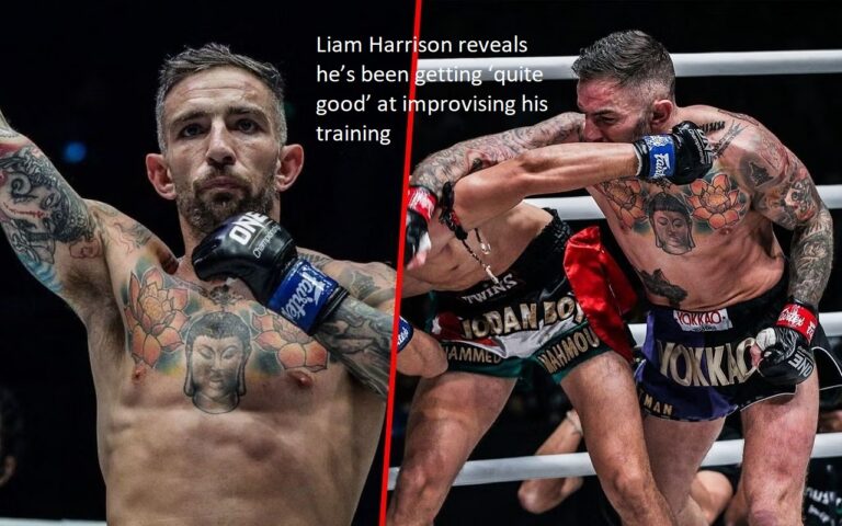 Liam Harrison discloses that he has been getting ‘pretty good’ at improvising his training, and that this has been helping him.