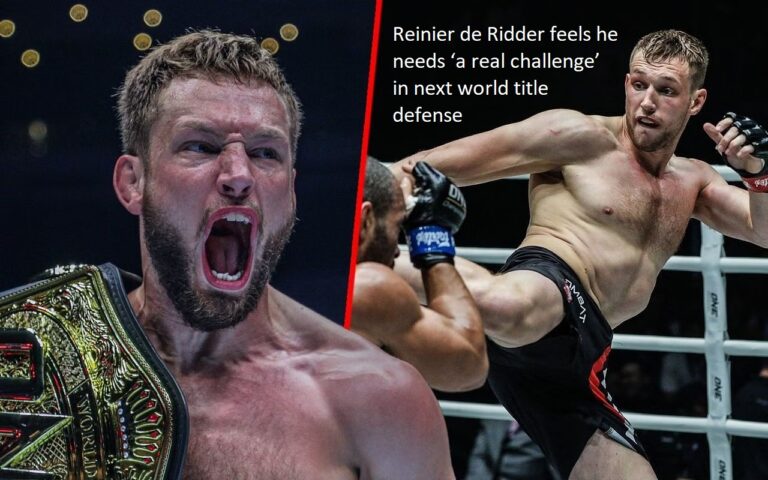 Reinier de Ridder says he needs ‘a meaningful test’ in upcoming world title defense