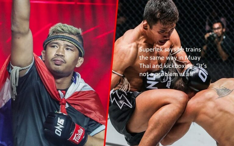 Superlek claims that he trains in kickboxing and Muay Thai in the same manner, claiming that “it’s not a problem at all.”
