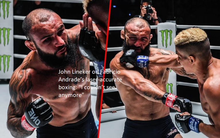 When asked about Fabricio Andrade’s pinpoint-accurate boxing, John Lineker responded, “I couldn’t see anymore.”