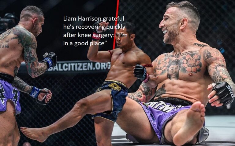 After having knee surgery, Liam Harrison is thankful that his recovery is going so well: “I’m in a good spot right now.”