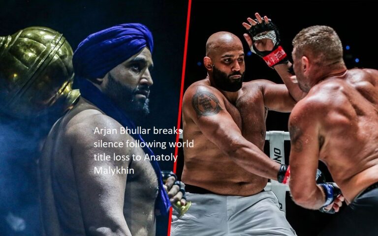 Arjan Bhullar has broken his silence following his defeat to Anatoly Malykhin for the world title.