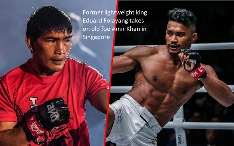 In Singapore, former lightweight champion Eduard Folayang faces off against an old rival in Amir Khan.