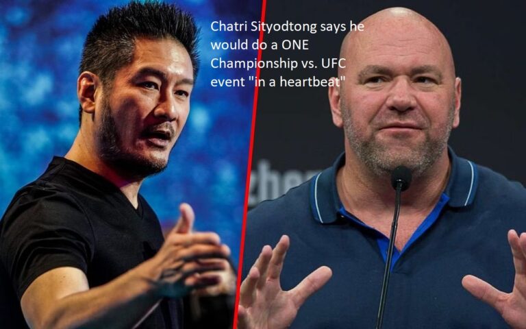 Chatri Sityodtong has stated that he would “in a heartbeat” participate in a fight between ONE Championship and the UFC.