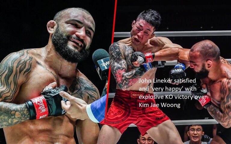 John Lineker was pleased and described himself as “very happy” after his knockout victory over Kim Jae Woong.