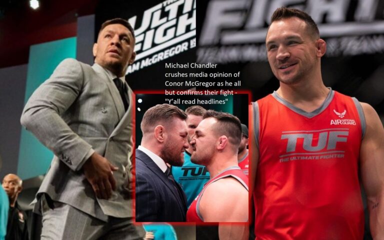 Conor McGregor has been the subject of negative coverage in the media, but Michael Chandler has responded by saying, “Y’all read headlines” in reference to their upcoming battle.
