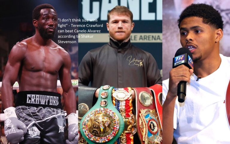 According to Shakur Stevenson, Terence Crawford has a chance to win against Canelo Alvarez because “I don’t think size wins fight.”