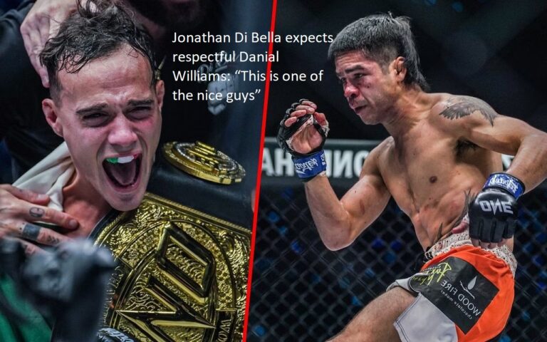 Jonathan Di Bella anticipates that Danial Williams will be respectful: “He’s one of the good guys,” the speaker said.