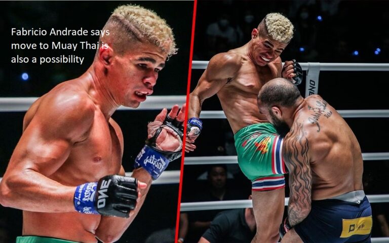 Fabricio Andrade suggests that making the transition to Muay Thai is also an option.