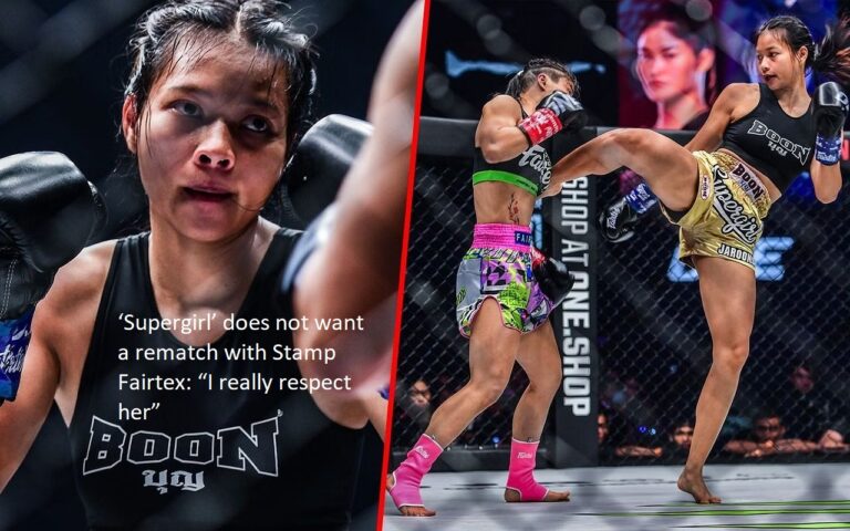 “Supergirl” does not desire a rematch with Stamp Fairtex for the following reasons: “I have a great deal of regard for her”