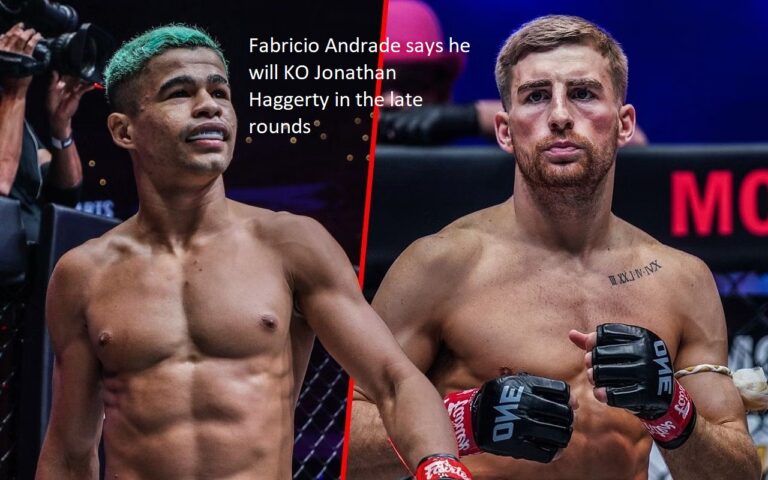 Fabricio Andrade has stated that he will knock out Jonathan Haggerty in the latter rounds of their fight.