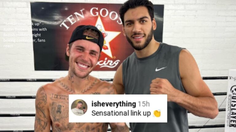 Fans have reacted positively to the news that Justin Bieber is training with a middleweight boxing contender from the United Kingdom.