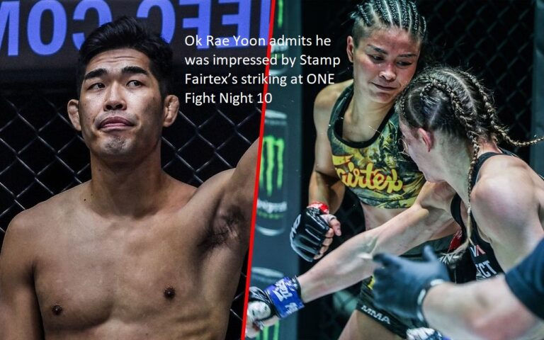 Ok Rae Yoon acknowledges that Stamp Fairtex’s striking at ONE Fight Night 10 left an impression on him.