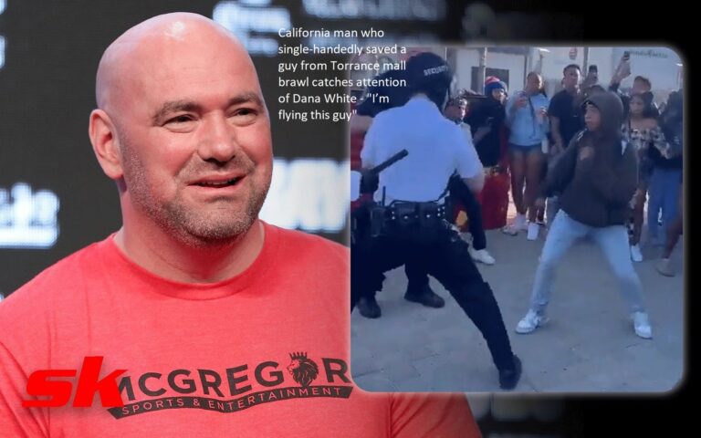 Dana White was impressed with a man from California who single-handedly rescued a victim from a fight at a mall in Torrance, and she said, “I’m flying this guy.”
