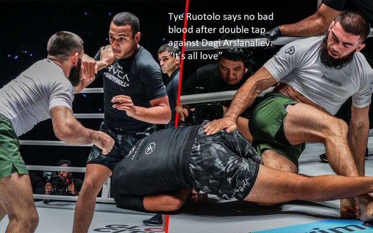 Tye Ruotolo claims that there is no bad blood between him and Dagi Arslanaliev after their double tap match: “It’s all love.”