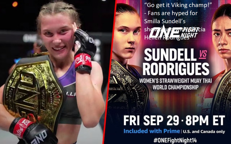 “Go get it, you Viking champ!” – There is a lot of anticipation among the audience for Smilla Sundell’s fight against Allycia Hellen Rodrigues.