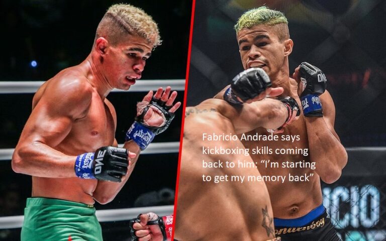 Fabricio Andrade reports that his old kickboxing talents are making a comeback: “My memory is slowly starting to come back to me.”