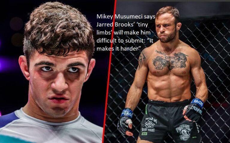 Jarred Brooks is going to be difficult to submit, according to Mikey Musumeci, because he has “tiny limbs.” “It makes things more difficult.”