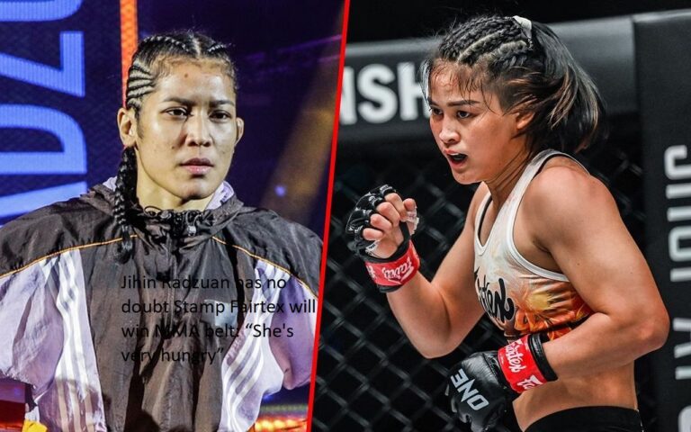 There is no question in Jihin Radzuan’s mind that Stamp Fairtex will take home the MMA belt: “She’s starving to death”