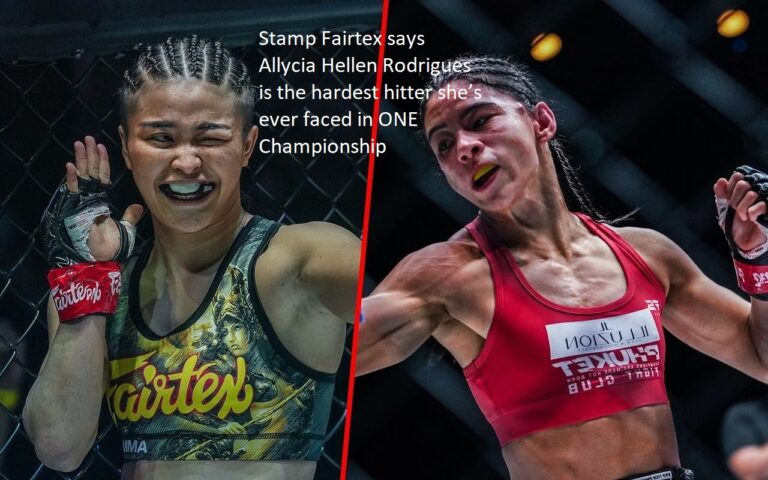 Stamp Fairtex has stated that Allycia Hellen Rodrigues is the most difficult opponent that she has met while competing in ONE Championship.