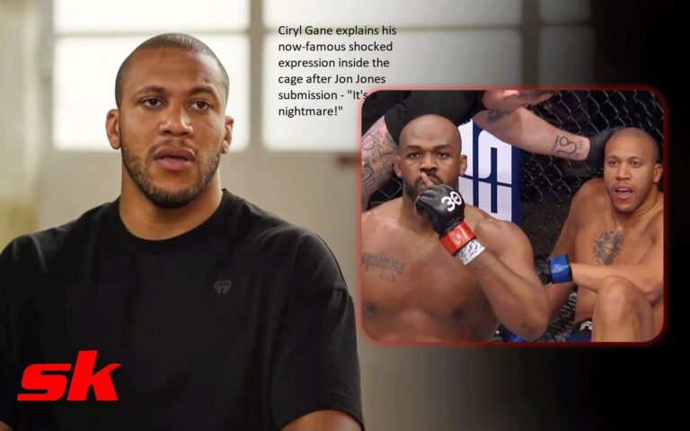 The now-famous astonished face that Ciryl Gane had inside the cage when Jon Jones submitted is explained by Ciryl Gane as “It’s a nightmare!”