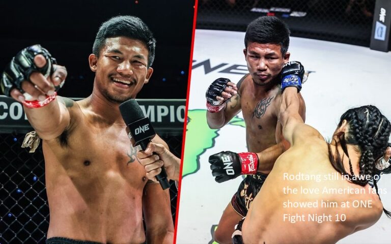 Rodtang is still in awe of the love shown to him by American fans during ONE Fight Night 10 on Saturday.