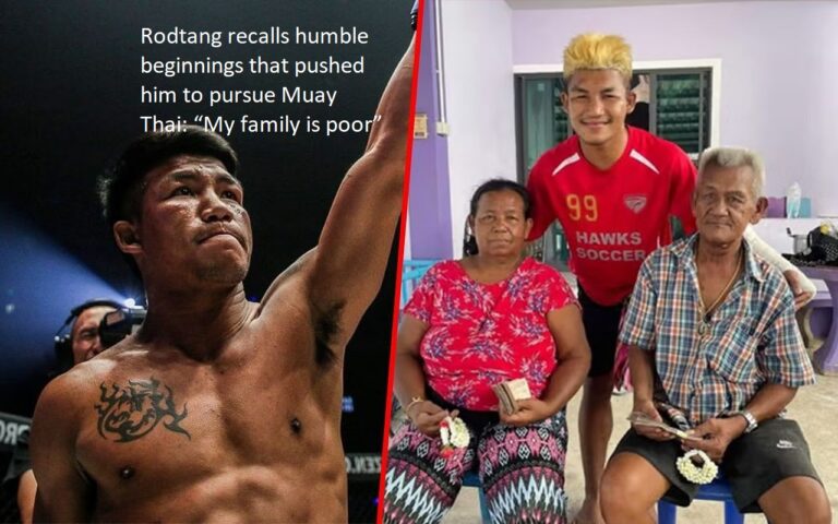 Rodtang reflects on his insignificant beginnings and how they inspired him to seek a career in Muay Thai: “We come from a low-income family”