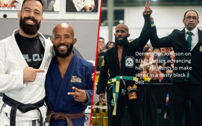 When asked why his BJJ instructor was promoting him, Demetrious Johnson responded, “He wants to make sure I’m a nasty black belt.”