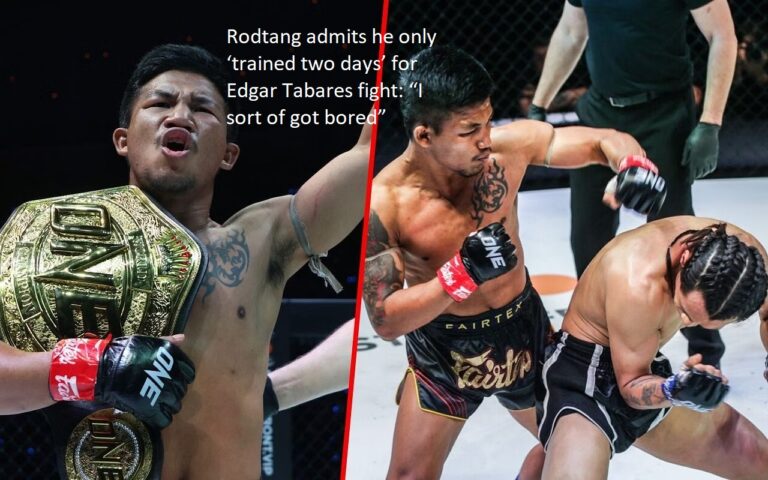Rodtang confesses that he barely “trained for two days” for the fight against Edgar Tabares: “I kind of got bored.”