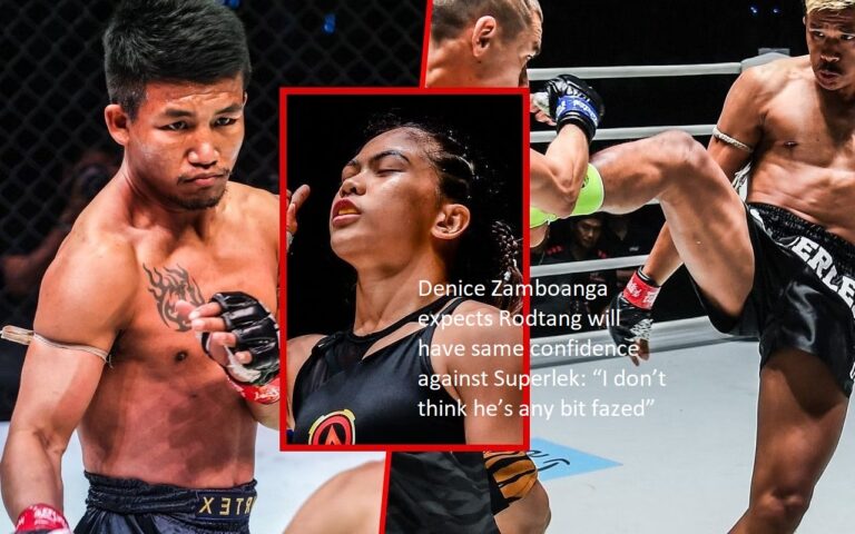 Denice Zamboanga anticipates that Rodtang will maintain the same level of confidence when competing against Superlek: “I don’t think he’s the least bit fazed by what’s going on”